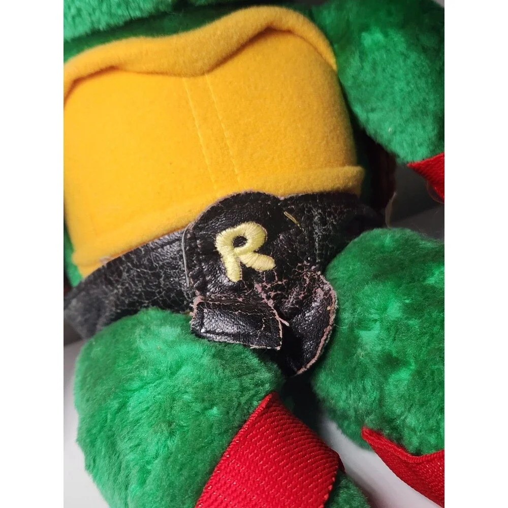 Vintage 1988 Teenage Mutant Ninja Turtles Raphael Plush Playmates TMNT